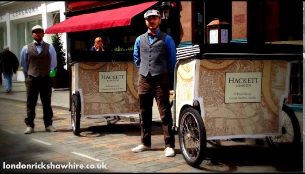 branded pedal powered rickshaw hire
