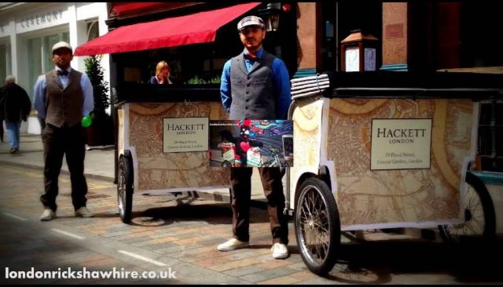 rickshaw advertsing london