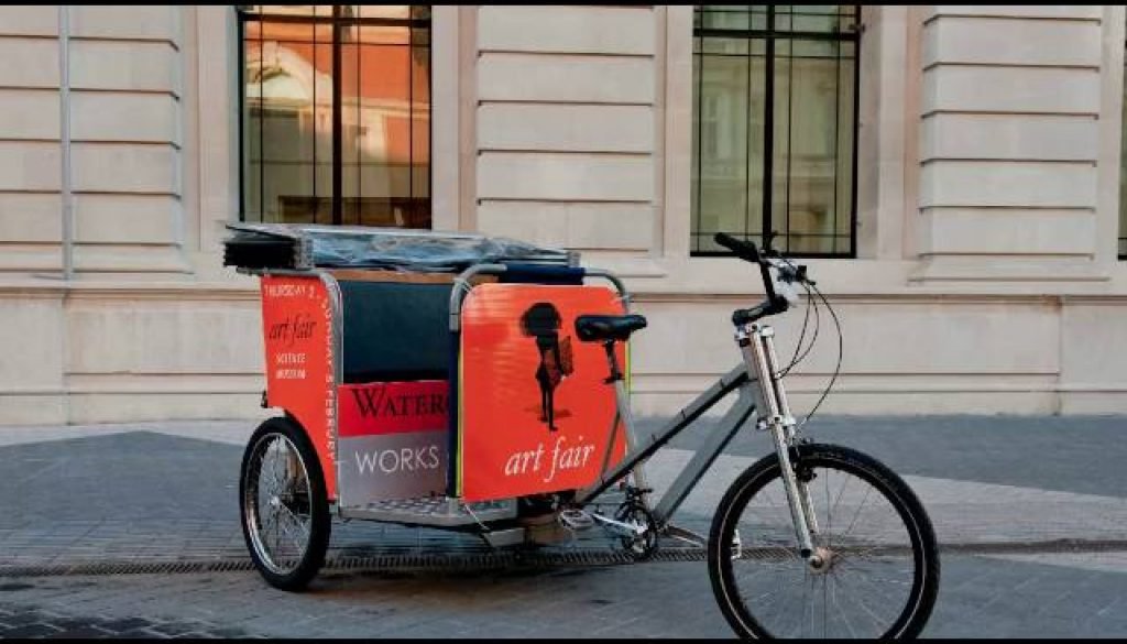 rickshaw with advertising space