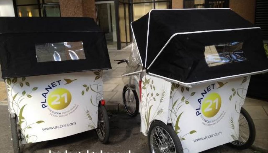 Rent Fully Liveried Rickshaws in London